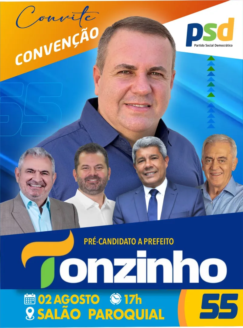 Lajedão -Tonzinho e Nilsão terão candidaturas oficializadas em convenção do PSD 