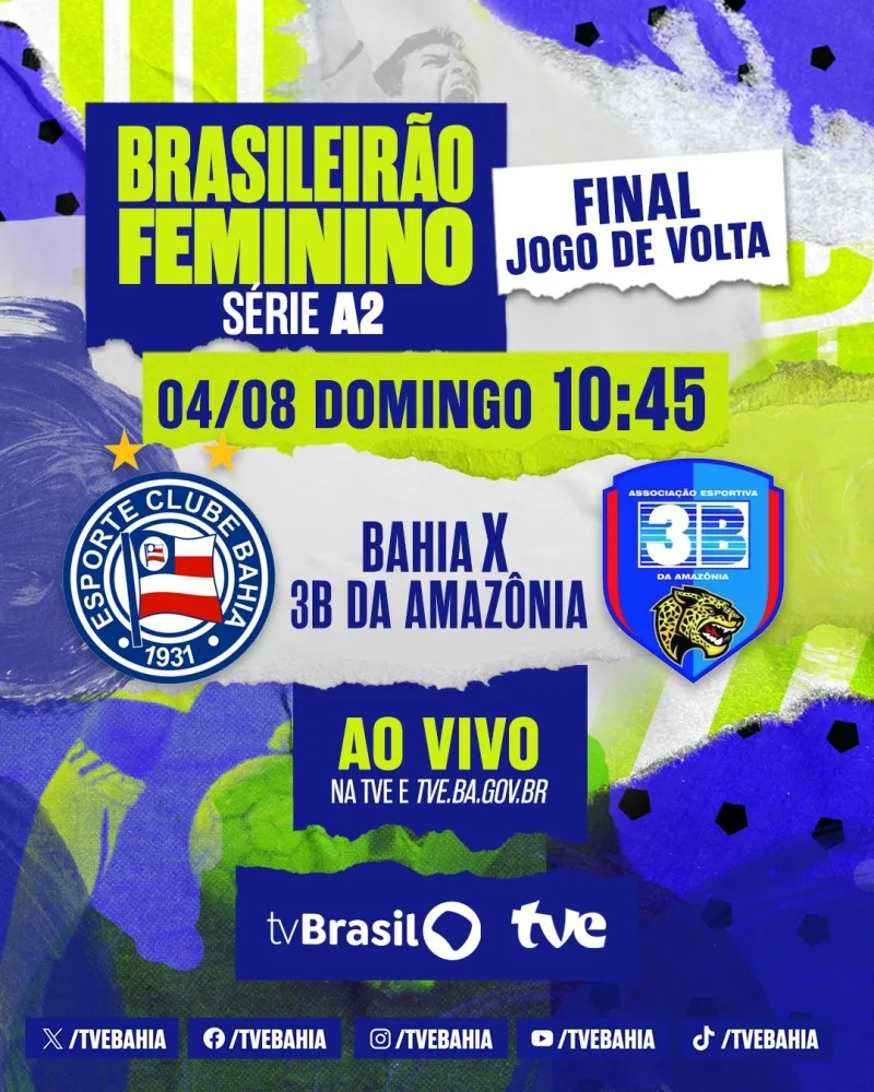 Bahia x 3B decidem Brasileirão Feminino A2 neste domingo (04)