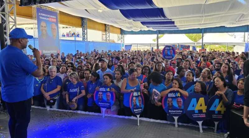 Convenção do União Brasil atraí multidão e lança Robertinho e Vanderlei Rezende à reeleição em Mucuri