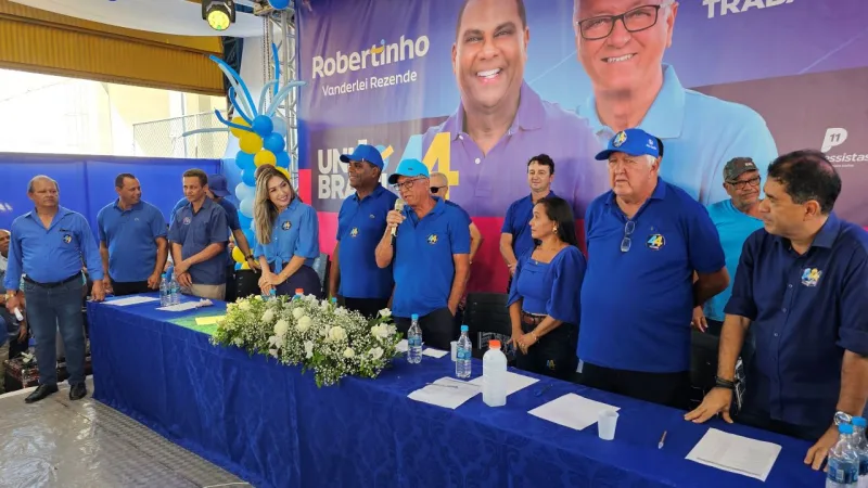 Convenção do União Brasil atraí multidão e lança Robertinho e Vanderlei Rezende à reeleição em Mucuri