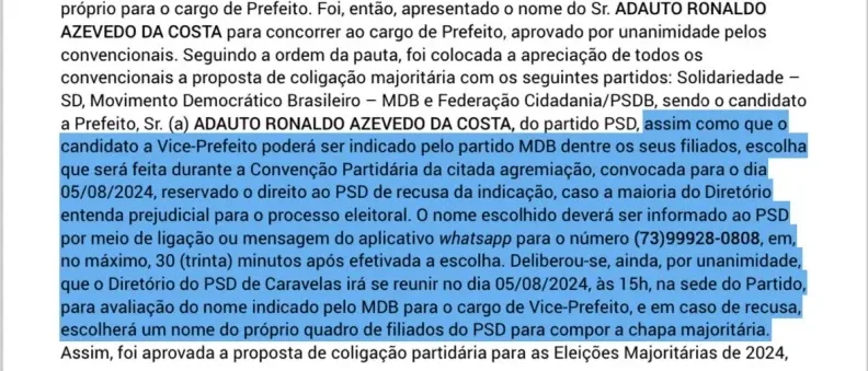 Lançamento da candidatura de Ricardo Ruas surpreende grupo de Dr. Adalto em Caravelas