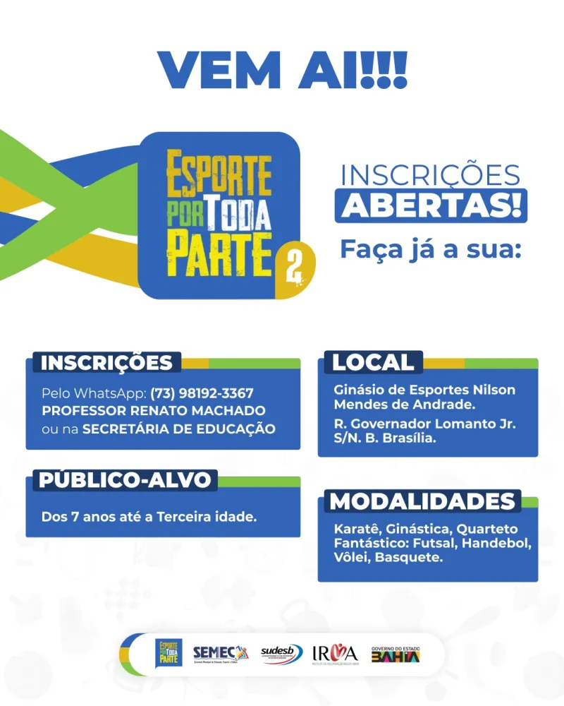 Esporte por Toda Parte em Ibirapuã: Inscrições abertas para atividades esportivas gratuitas!