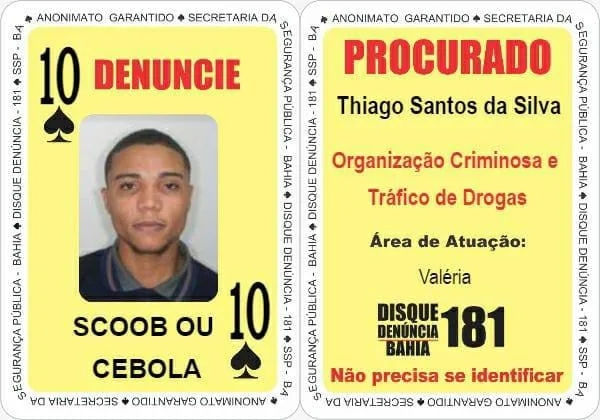 10 e 9 de espadas  do 'Baralho do Crime' morrem em confronto com a polícia em Santa Cruz Cabrália 