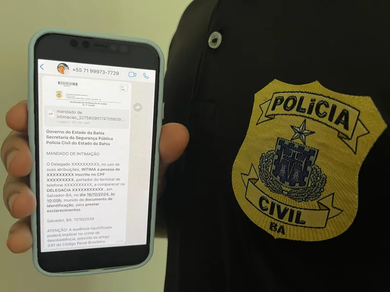 Polícia Civil amplia atendimento e passa a enviar intimações via WhatsApp