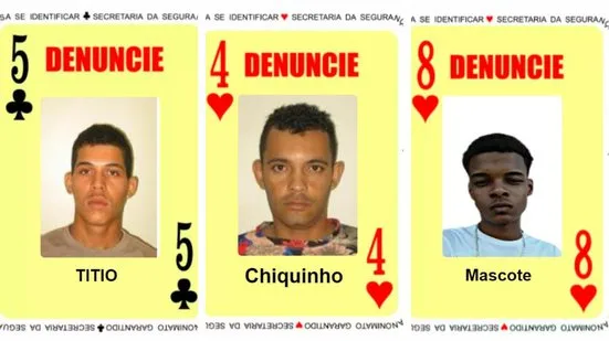 Homicidas e traficantes passam a integrar o Baralho do Crime da SSP