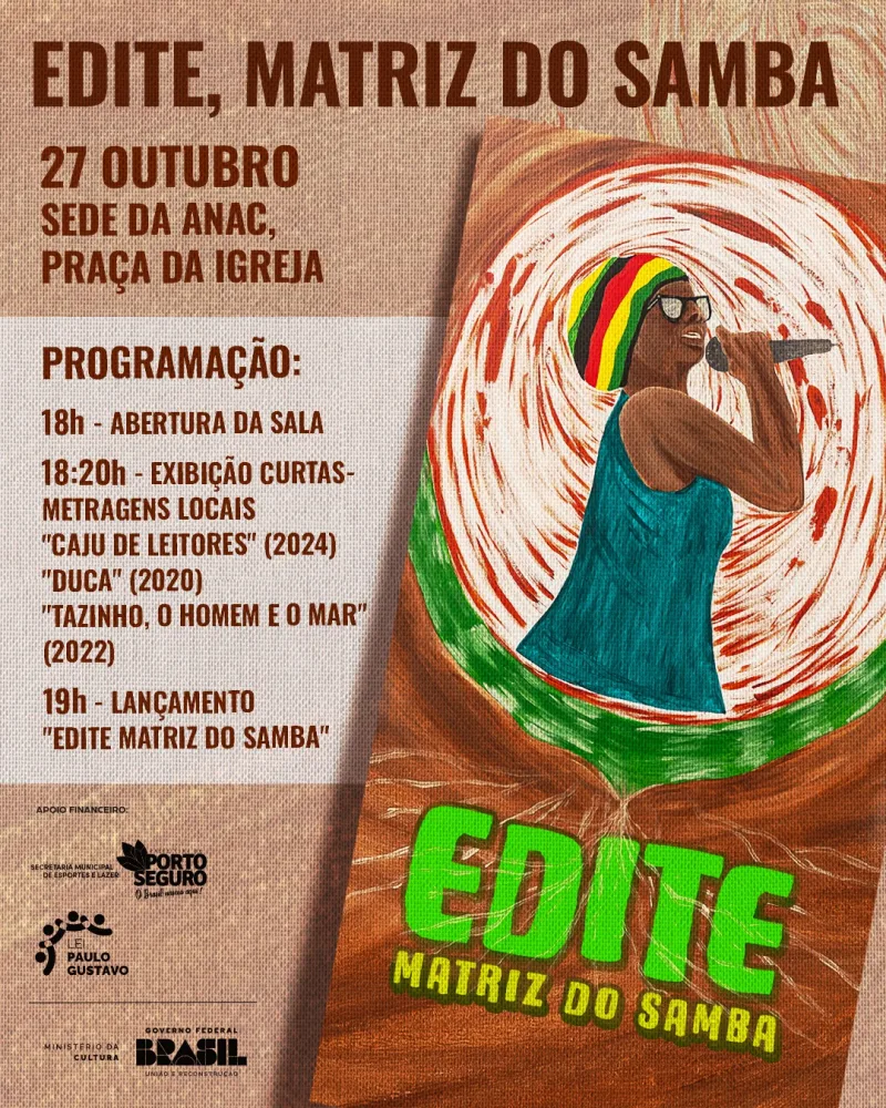 Curta-Metragem 'Edite, Matriz do Samba' celebra o samba de Caraíva em sua estreia no dia 27