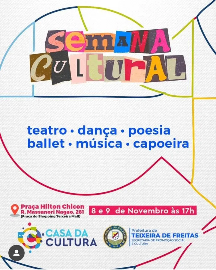 Teixeira de Freitas: Prefeitura anuncia a Semana Cultural; confira as atrações do evento