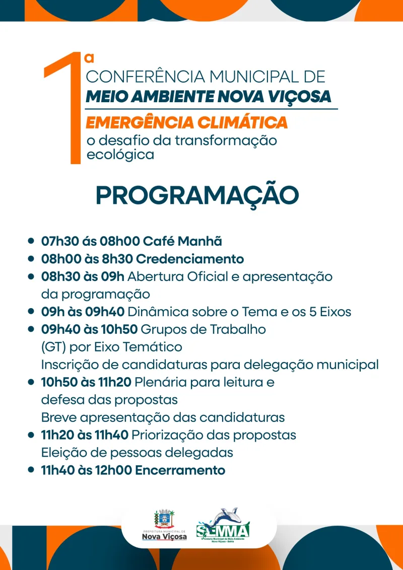   1ª Conferência Municipal do Meio Ambiente de Nova Viçosa acontece no próximo dia 26