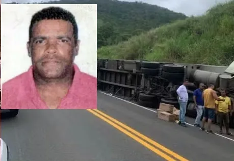 Motorista morre após carreta tombar na BR-101 no sul da Bahia