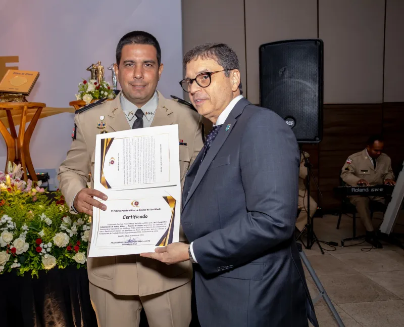 87ª CIPM de Teixeira de Freitas recebe em Salvador o 7º Prêmio Polícia Militar de Gestão da Qualidade