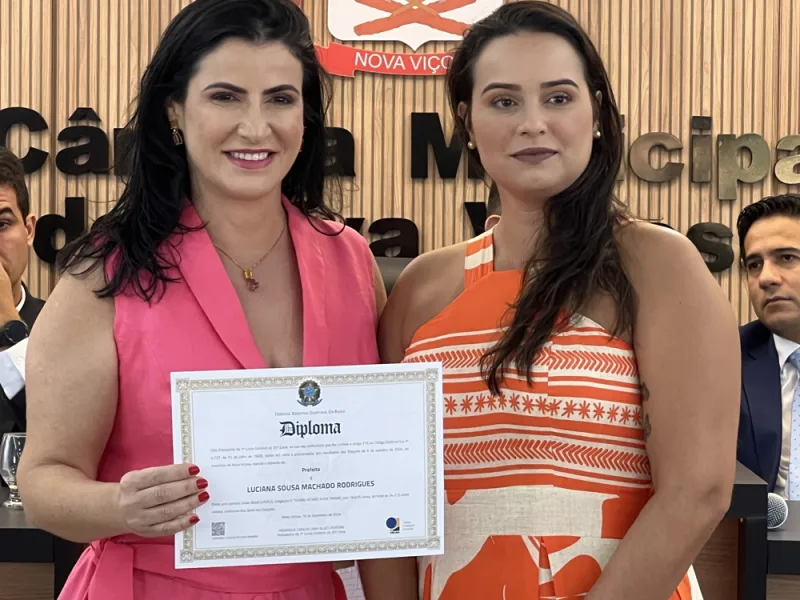 Luciana Machado é diplomada para o segundo mandato à frente da prefeitura de Nova Viçosa