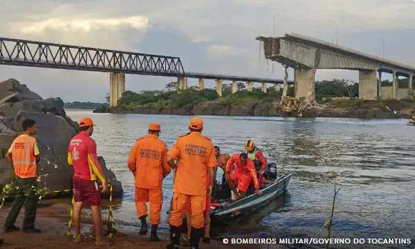 Ponte entre Maranhão e Tocantins desaba; duas mortes confirmadas e oito desaparecidos