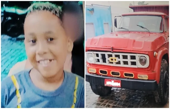 Menino de 6 anos morre após colidir bicicleta que pedalava com caçamba em Itapé, na Bahia