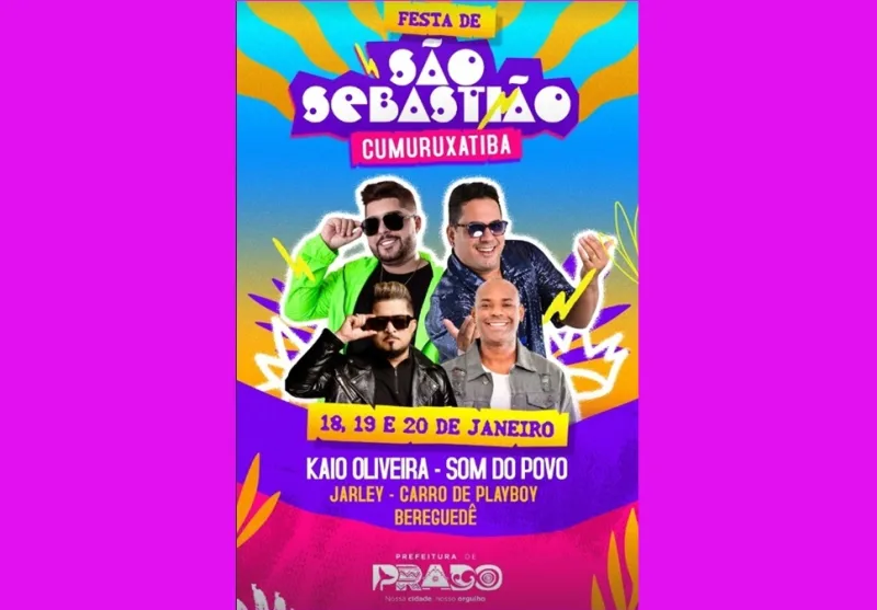 Festa de São Sebastião de Cumuruxatiba começa hoje; Confira a programação completa