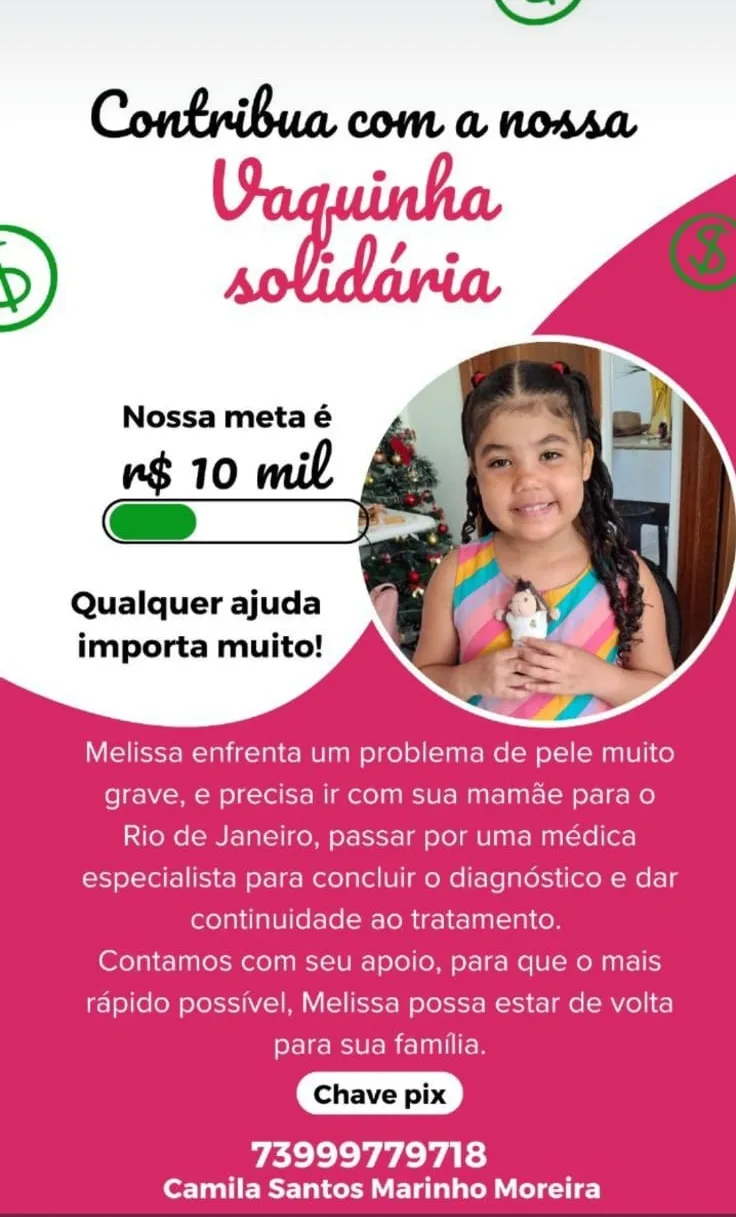 Teixeira: Família organiza vaquinha para tratamento de criança no Rio de Janeiro