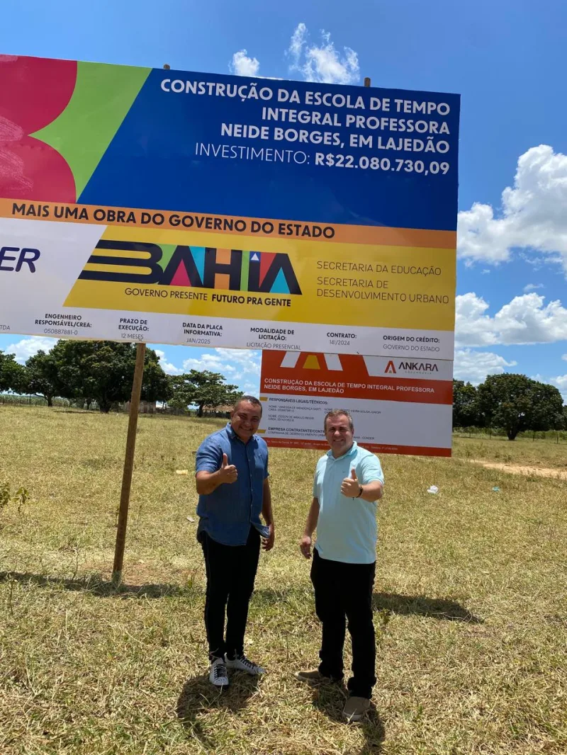 Prefeito Tonzinho anuncia construção de uma escola de tempo integral em Lajedão