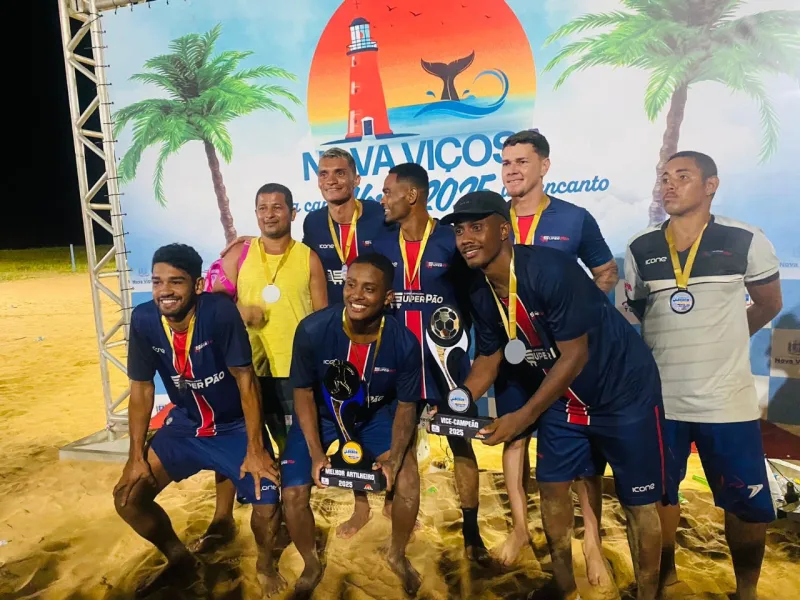 Baba da Orla é tricampeão de Beach Soccer nos Jogos de Verão 2025 em Nova Viçosa