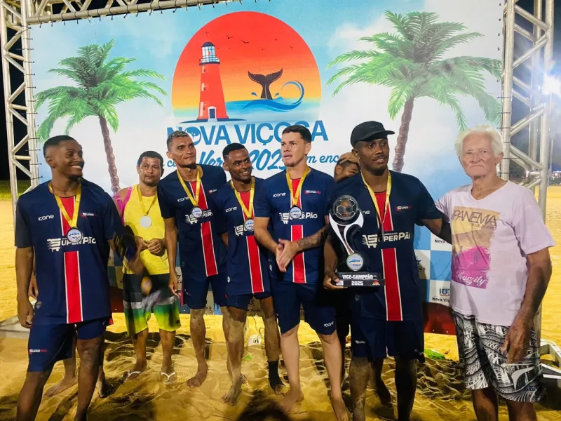 Baba da Orla é tricampeão de Beach Soccer nos Jogos de Verão 2025 em Nova Viçosa