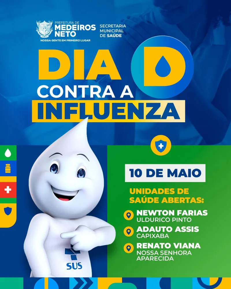 Prefeitura de Medeiros Neto realizará Campanha de Vacinação neste sábado