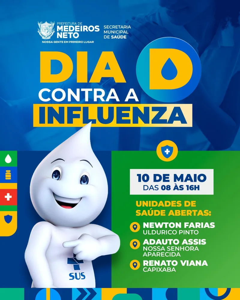 Prefeitura de Medeiros Neto realizará Campanha de Vacinação neste sábado