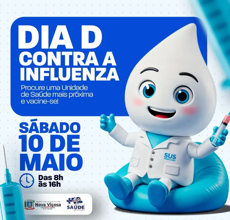 Nova Viçosa realiza Dia D de Vacinação contra a gripe neste sábado (10)