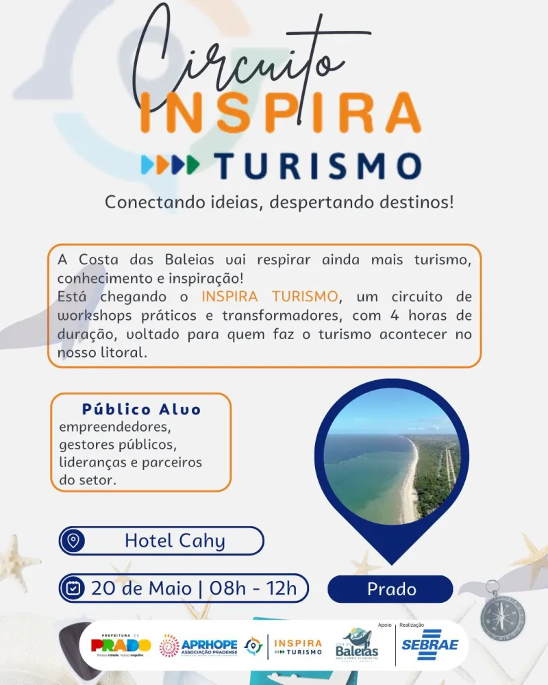 Prado sedia workshop gratuito voltado ao fortalecimento do turismo