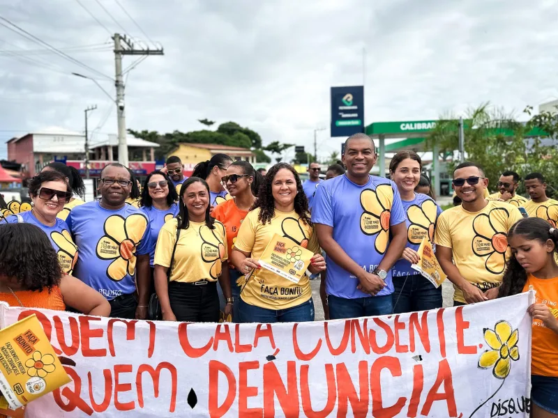 Prefeitura do Prado realiza caminhada do Maio Laranja e reforça combate à exploração sexual de crianças e adolescentes