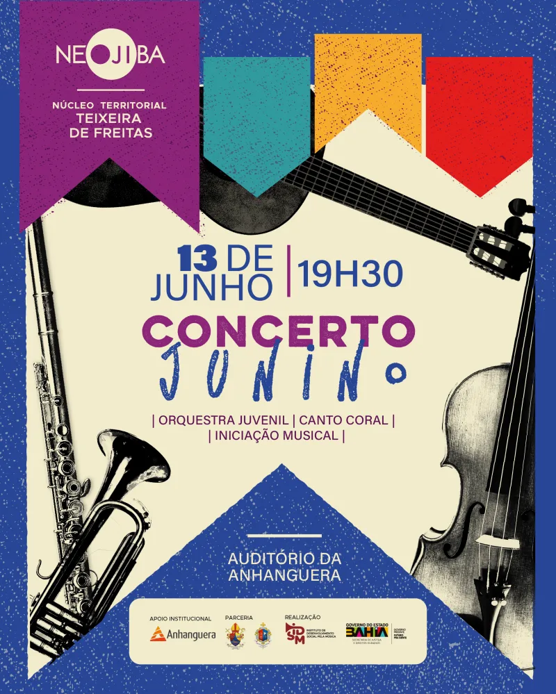 Música e Alegria Junina com o Concerto do NEOJIBA Teixeira de Freitas
