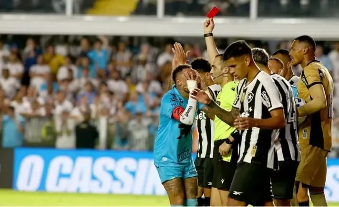 Neymar é expulso e Santos perde do Botafogo na Vila pelo Brasileirão