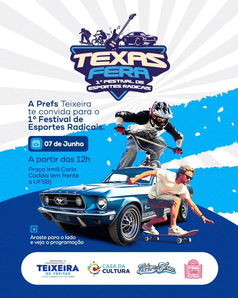 Prepara-se para vicer um dia eletrizante:  VEM AÍ O TEXAS FERA – 1º Fstival de esportes radicais de Teixeira de Freitas 