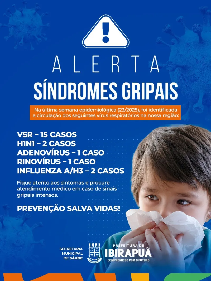 Alerta da saúde: Ibirapuã observa crescimento de síndromes respiratórias e indica prevenção