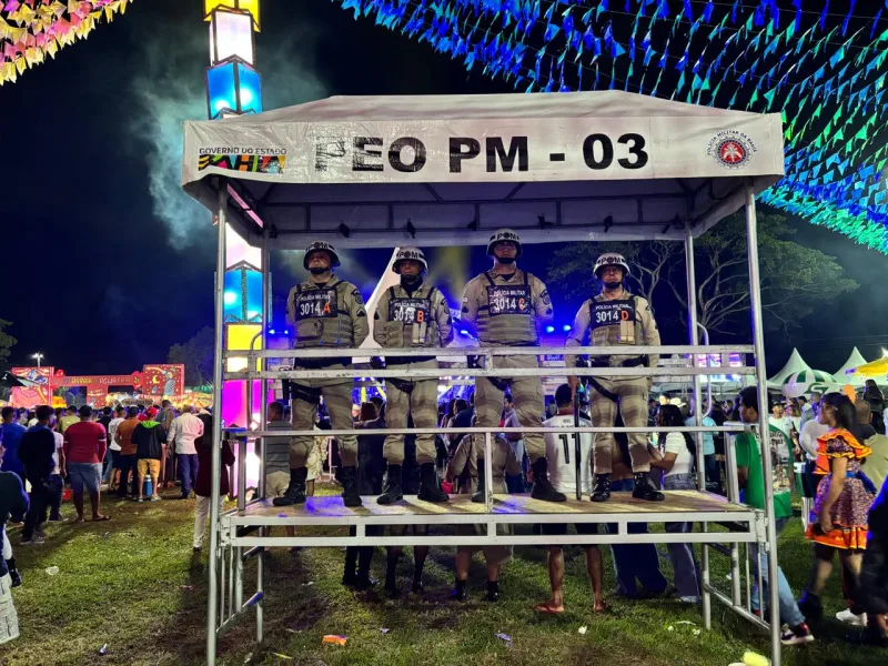 PM garante segurança na primeira noite do 37º Arraiá do Água Fria em Medeiros Neto