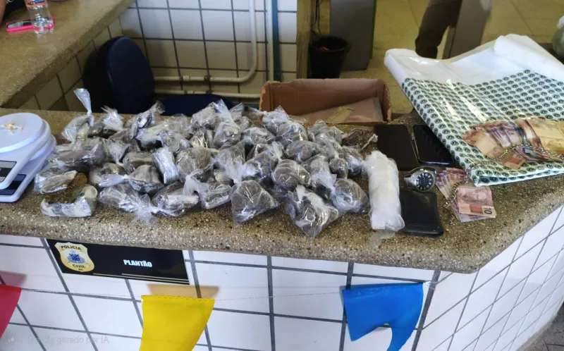 Casal é preso com farta quantidade de drogas no Marotinho em Itamaraju