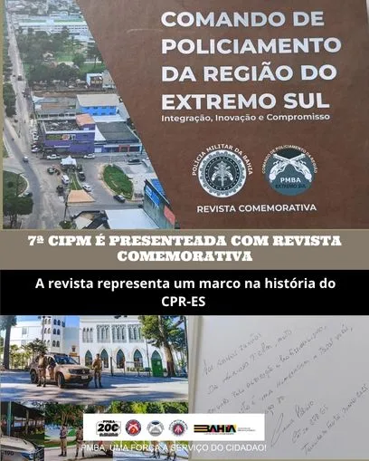 7ª CIPM é presenteada com revista comemorativa do CPR-ES