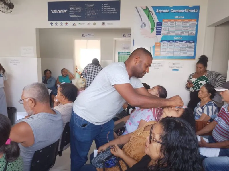 Secretaria de Saúde de Mucuri levou mutirão de glaucoma ao distrito de Itabatã, nesta terça (17)