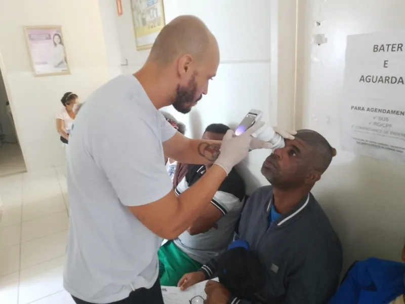 Secretaria de Saúde de Mucuri levou mutirão de glaucoma ao distrito de Itabatã, nesta terça (17)