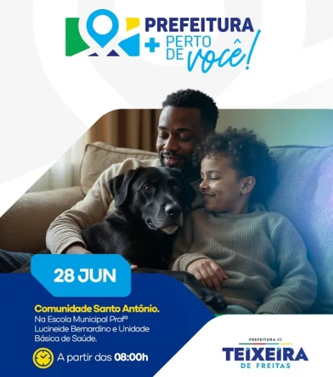 Prefeitura de Teixeira de Freitas leva serviços públicos à Comunidade Santo Antônio neste sábado 28
