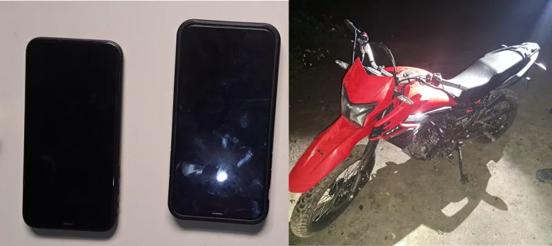 Operação conjunta da PC e da PM apreende adolescente infrator e recupera motocicleta e outros objetos furtados