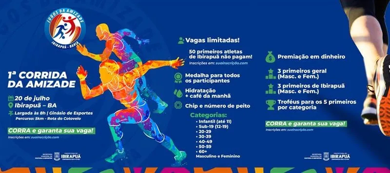 Medalhas, troféus e mais: Ibirapuã terá 1ª Corrida da Amizade com grandes incentivos