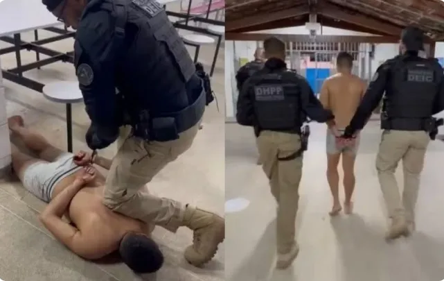 De cueca e sem saída: procurado do Baralho do Crime é preso após invadir escola em fuga