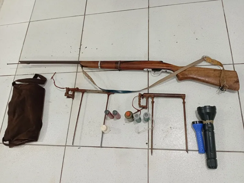CIPPA/Porto Seguro desarticula caça ilegal e apreende armas e materiais de pesca predatória em Belmonte