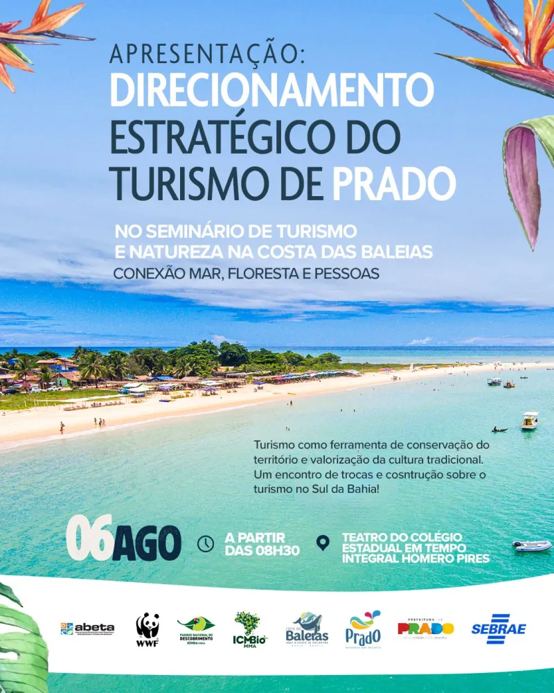 Prado sedia Seminário de Turismo e Natureza para fortalecer o desenvolvimento sustentável na Costa das Baleias