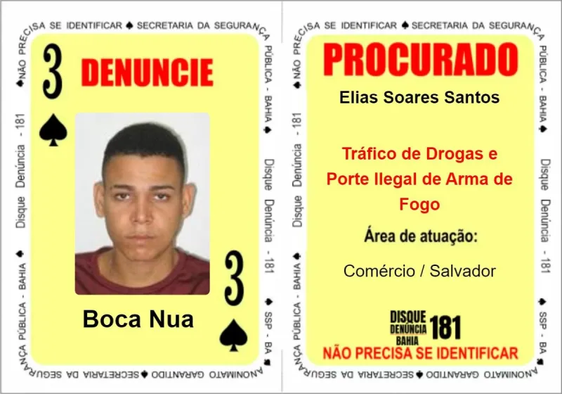“Boca Nua”, o “Três de Espadas” do Baralho do Crime morre em troca de tiros com a polícia 