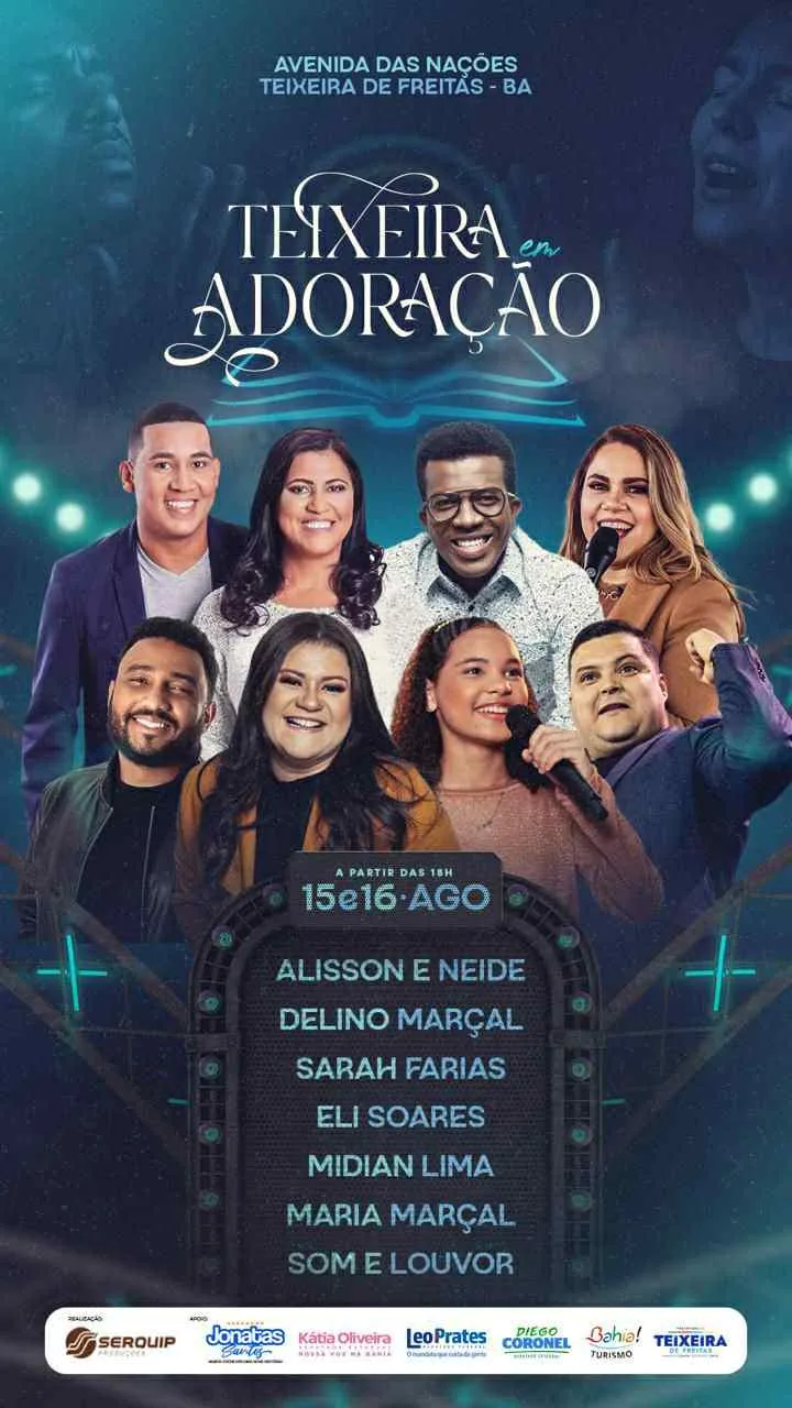 Grandes nomes da música cristã confirmados no “Teixeira em Adoração”