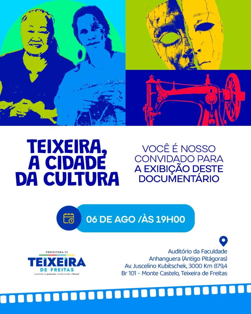 Documentário destaca transformação social vivida nas Casas de Cultura de Teixeira de Freitas