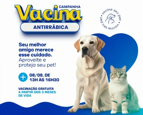 Prefeitura de Teixeira de Freitas realiza campanha de vacinação antirrábica gratuita para cães e gatos