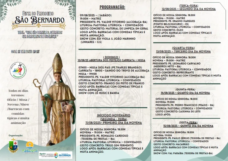 Alcobaça se prepara para a tradicional Festa de São Bernardo 