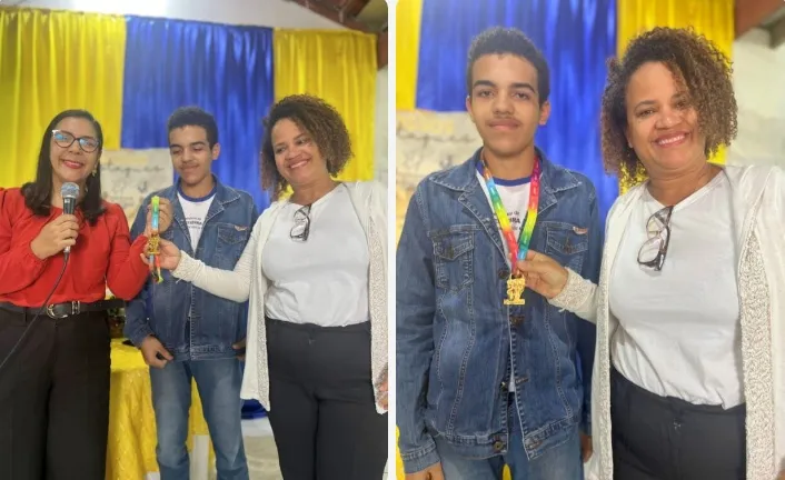 Estudante de Teixeira de Freitas conquista ouro e prata na Olimpíada de Matemática