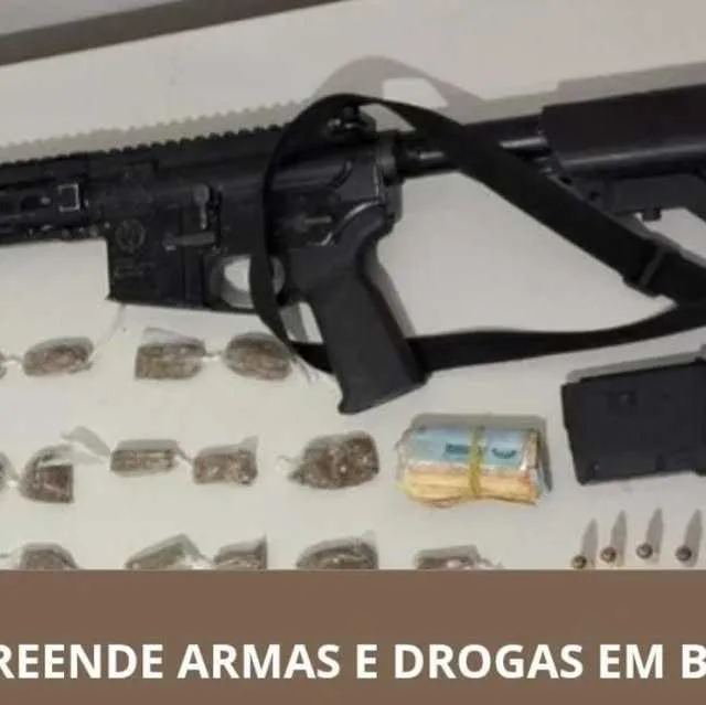 PM apreende armas e drogas após confronto em Barrolândia, distrito de Belmonte