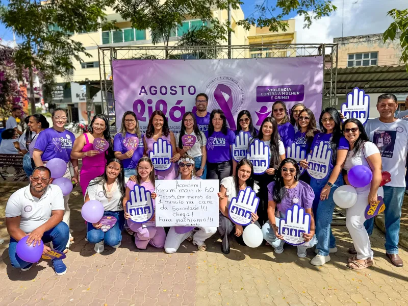 Prefeitura de Medeiros Neto se une em Caminhada de Conscientização pelo Agosto Lilás